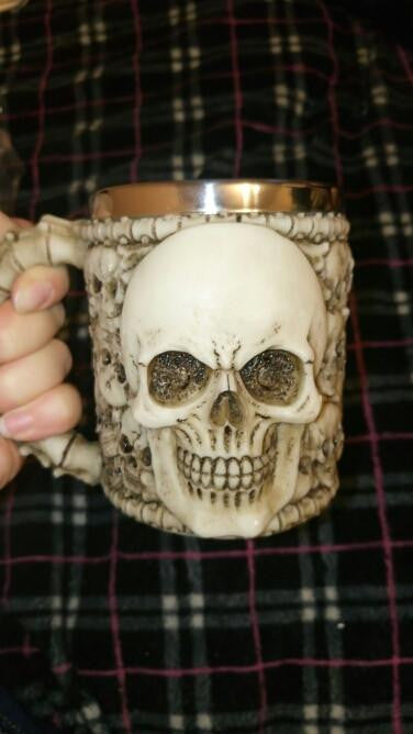 Stainless Steel Skull Mug - 350ml - WikiWii