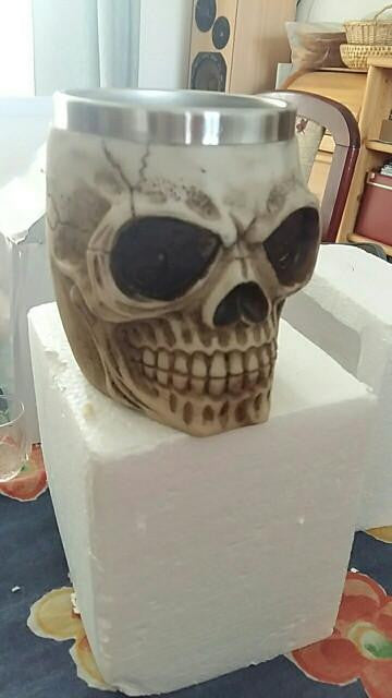 Stainless Steel Skull Mug - 350ml - WikiWii