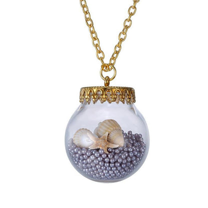 Starfish in a glass jar necklace - WikiWii