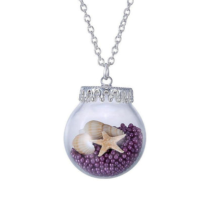 Starfish in a glass jar necklace - WikiWii