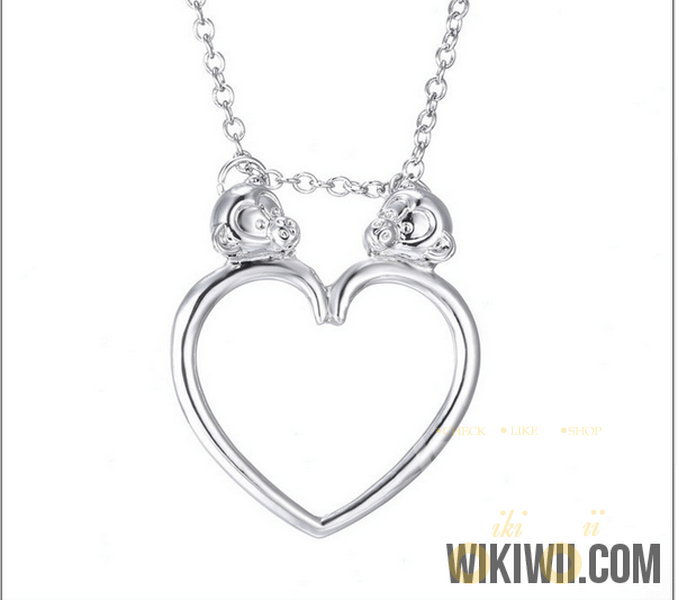 Statement Dolphin Elephant Monkey Heart owl Necklaces - WikiWii