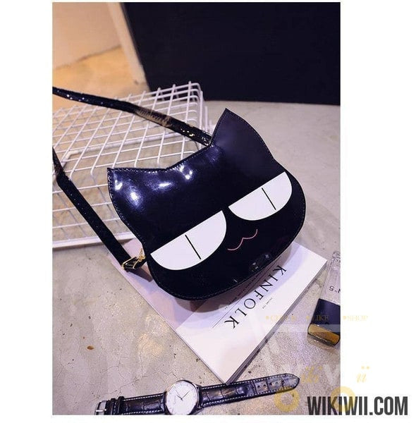 three-dimensional shaping leather small cat handbag - WikiWii