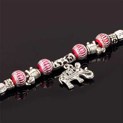 Tibetan Silver Plated Elephant Bracelet - WikiWii