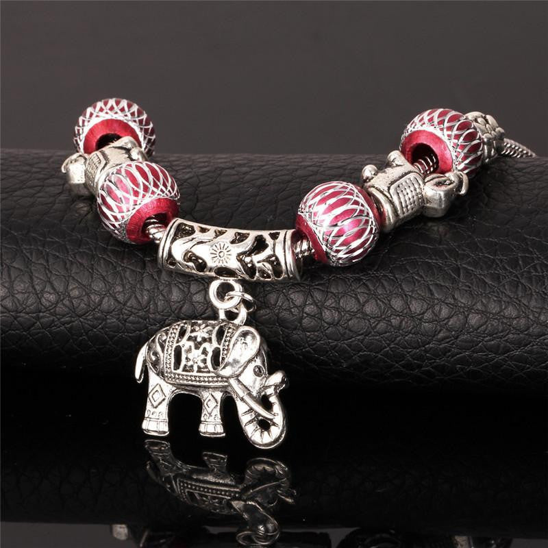 Tibetan Silver Plated Elephant Bracelet - WikiWii