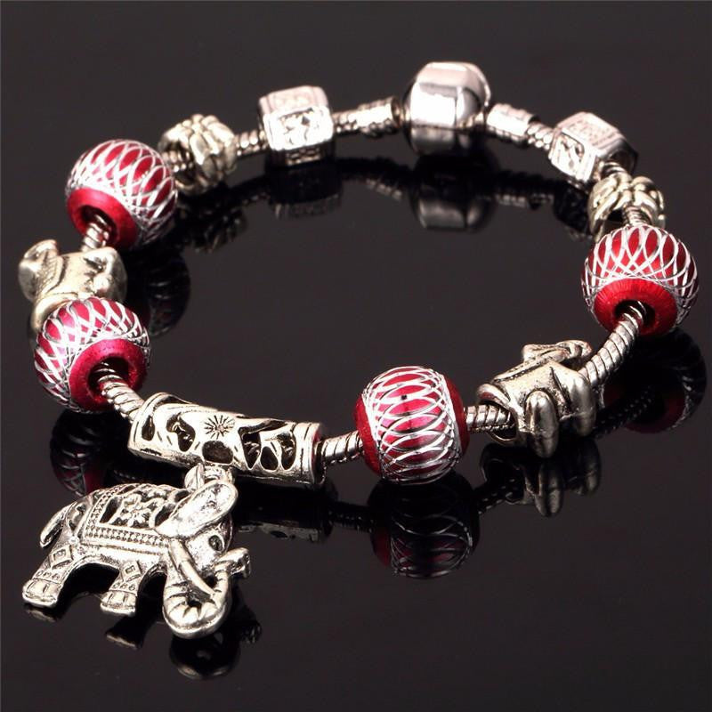 Tibetan Silver Plated Elephant Bracelet - WikiWii