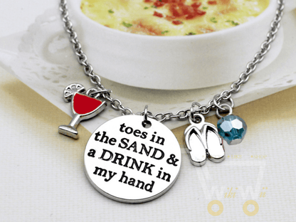 Toes in the sand necklace - WikiWii