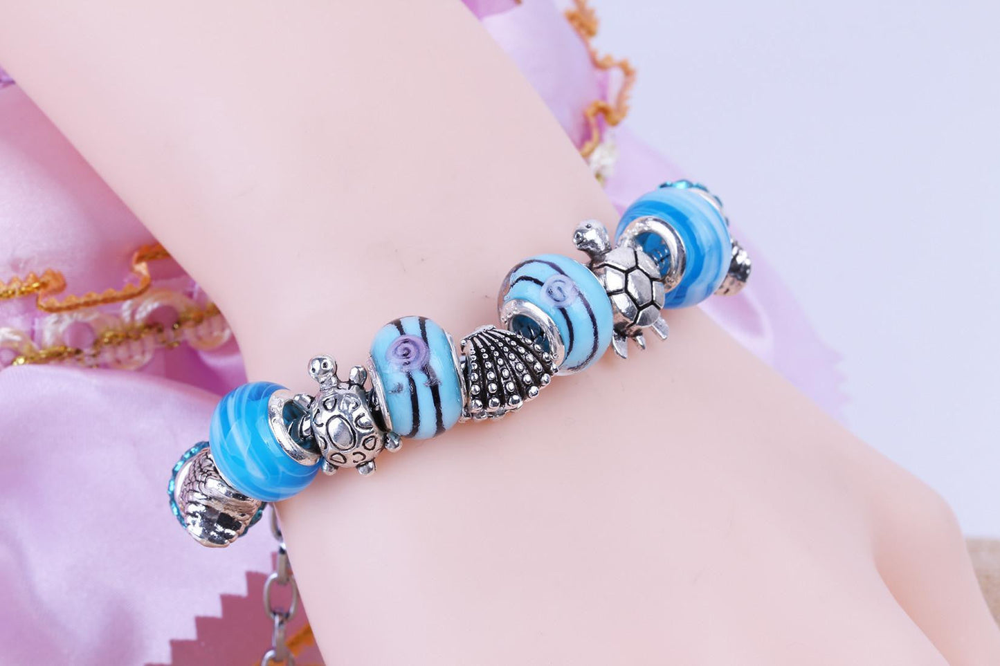 Turtle Starfish Beads Charm Bracelets - WikiWii