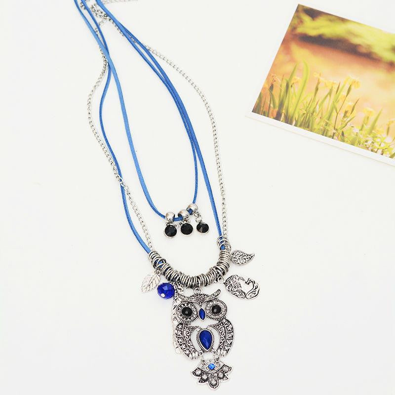 Two Layers Owl Necklaces - WikiWii