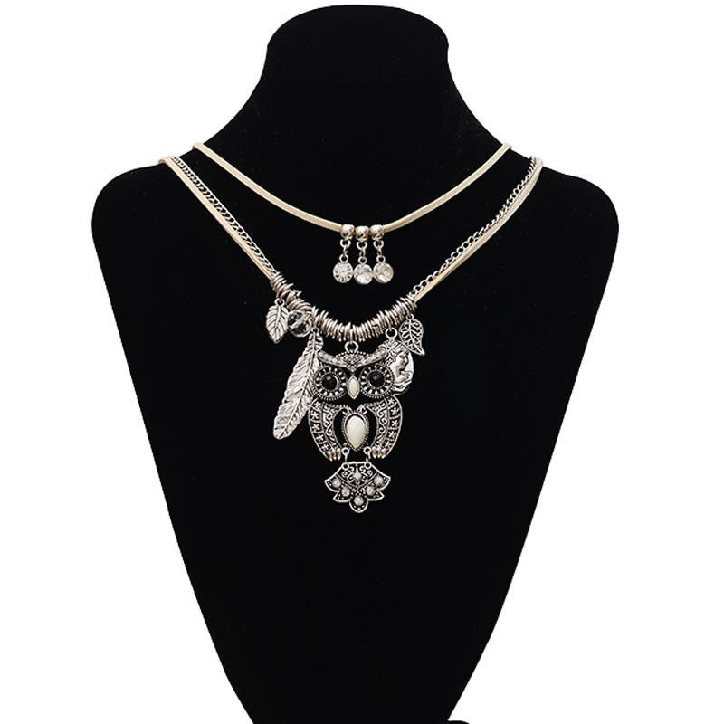 Two Layers Owl Necklaces - WikiWii