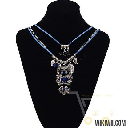 Two Layers Owl Necklaces - WikiWii