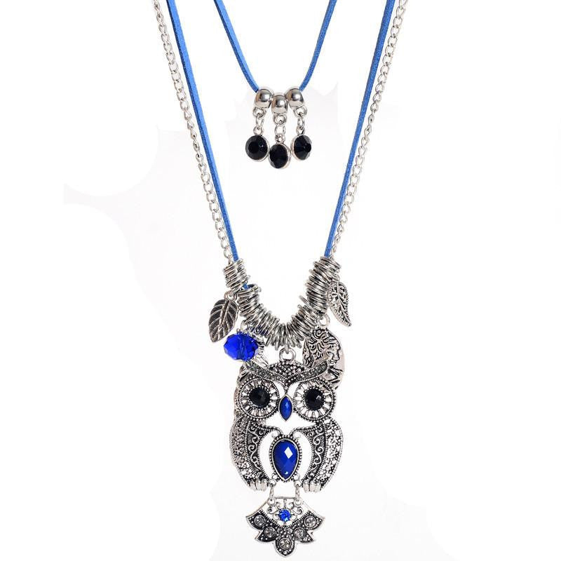 Two Layers Owl Necklaces - WikiWii