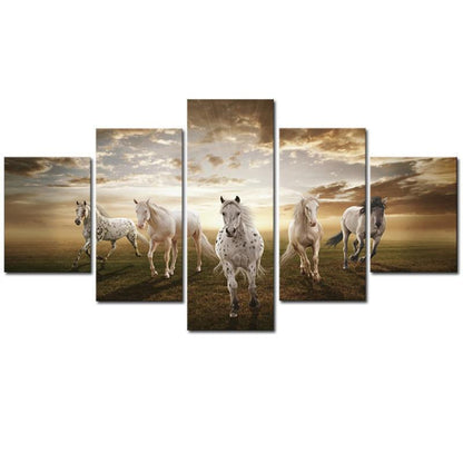 Unframed 5 pcs Running Horse Home Wall Decor - WikiWii