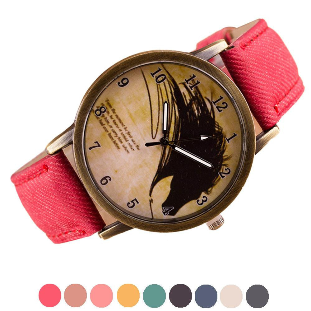 Vintage Painting Horse Watch - WikiWii