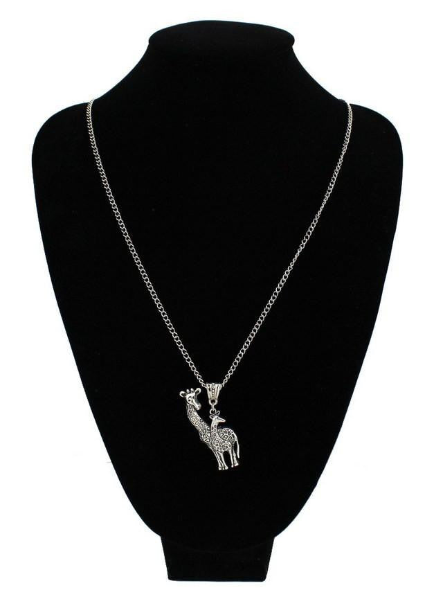 Vintage Silver Giraffe Necklace "2" - WikiWii