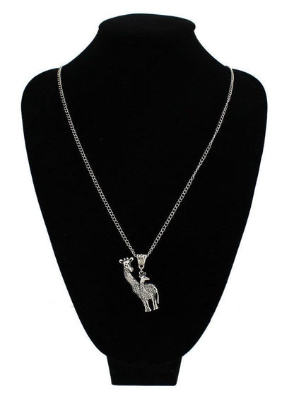 Vintage Silver Giraffe Necklace "2" - WikiWii