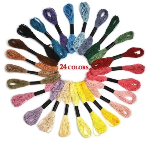 24 Colors Crochet Cotton Threads - YOYOWIZZ