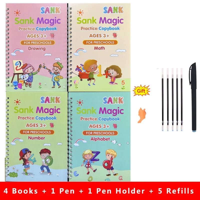 Children's Magic Practice Copybook-4 Books - YOYOWIZZ