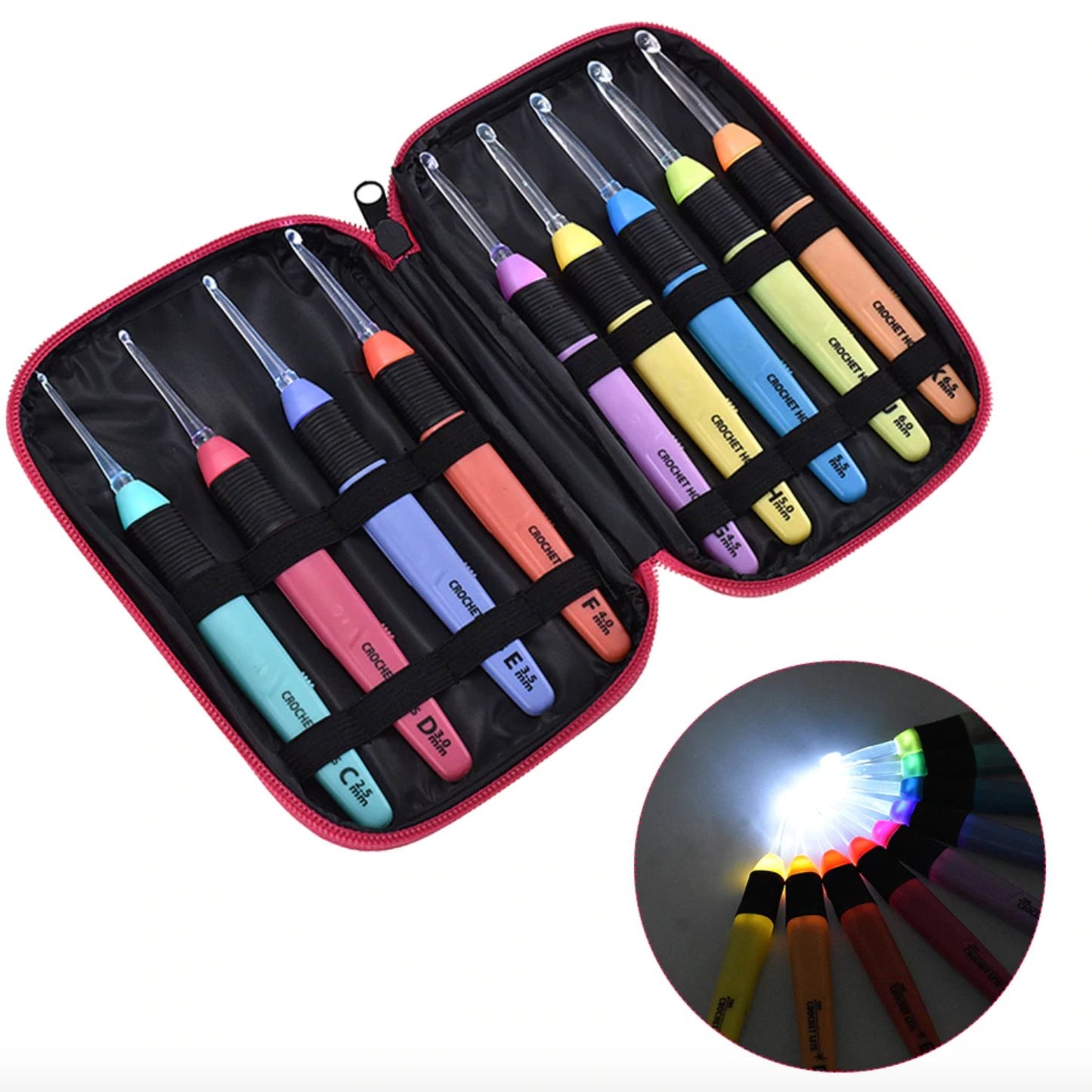 Copy2 of LED Light Crochet Hooks (9 Pcs Set) - YOYOWIZZ