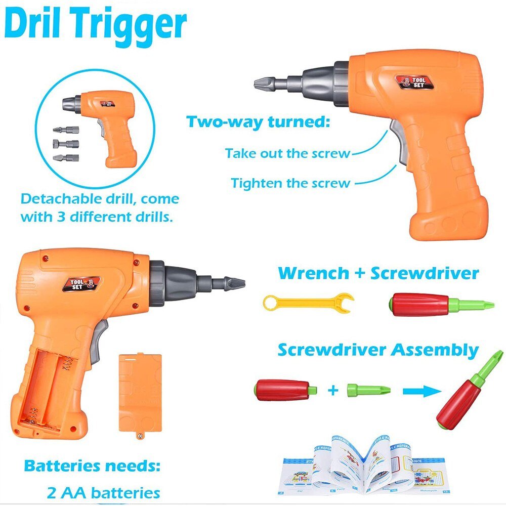 Drill & Screw Driver Tool Educational Toy - YOYOWIZZ