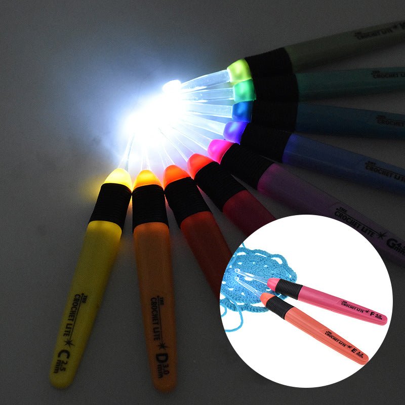 LED Light Crochet Hooks (9 Pcs Set) - YOYOWIZZ