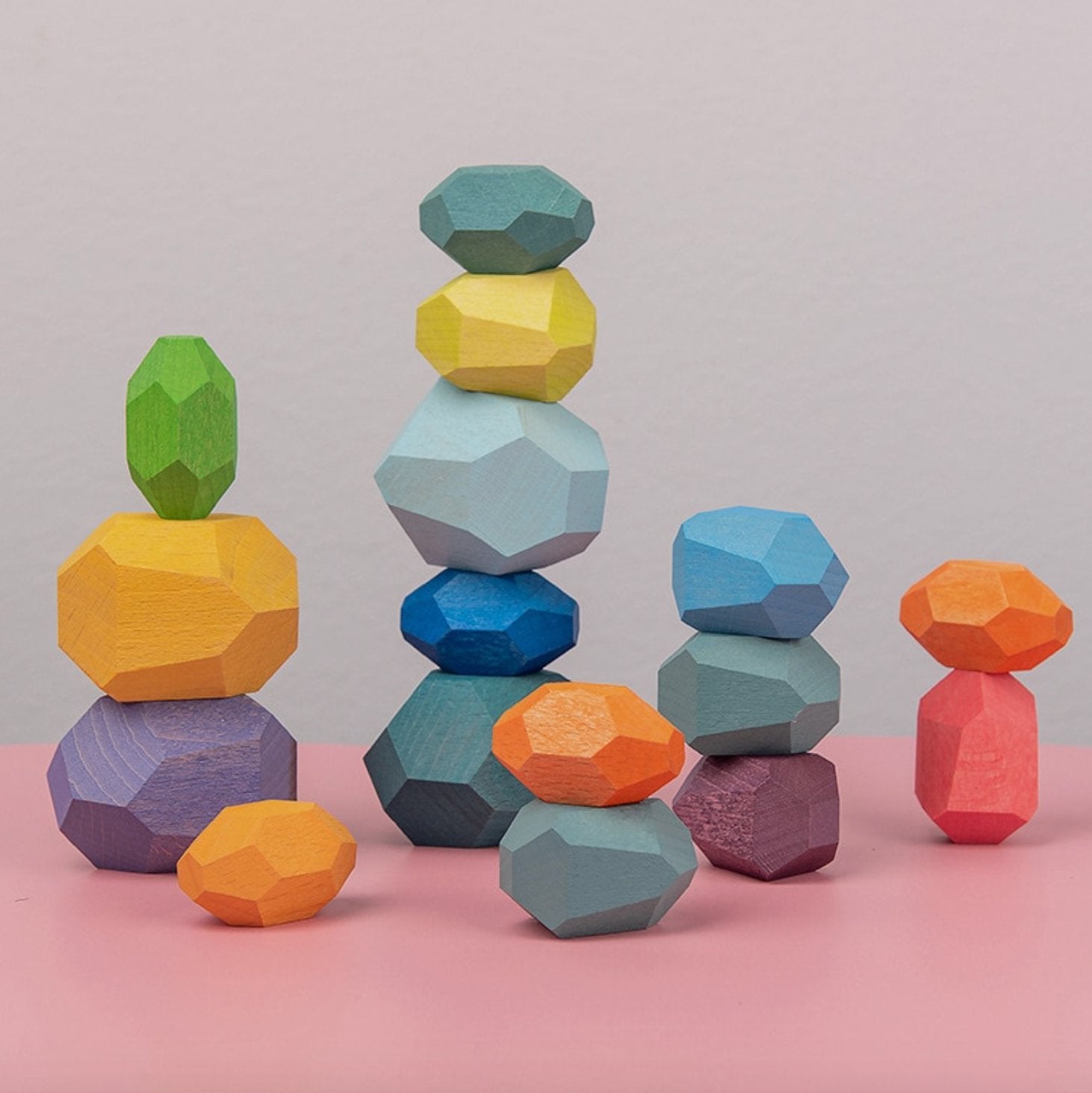 Wooden Rock Balancing Blocks Toy - YOYOWIZZ